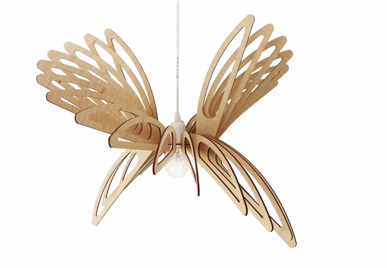 Modern Pendant Light Hanging Light Chandelier Lamp Shade Ceiling Wood Light Fixture Modern Hanging Light Dining Bedroom Wood Light Discount image 8