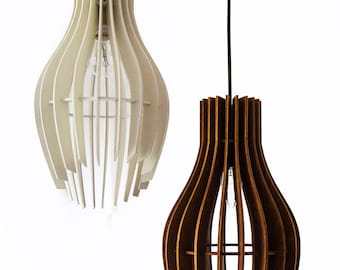Pendant Light, Wood lamp, Pendant lighting, Hanging Dining Light, Ceiling light, Modern Light, Lighting Fixture, Chandelier - STRIPES