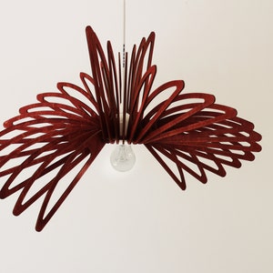 Modern Pendant Light Hanging Light Chandelier Lamp Shade Ceiling Wood Light Fixture Modern Hanging Light Dining Bedroom Wood Light Discount image 9