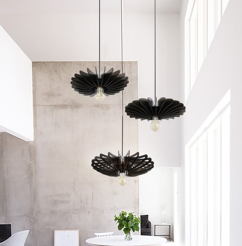 View of Pendant Light Modern Scandinavian light fixture Dining | Etsy