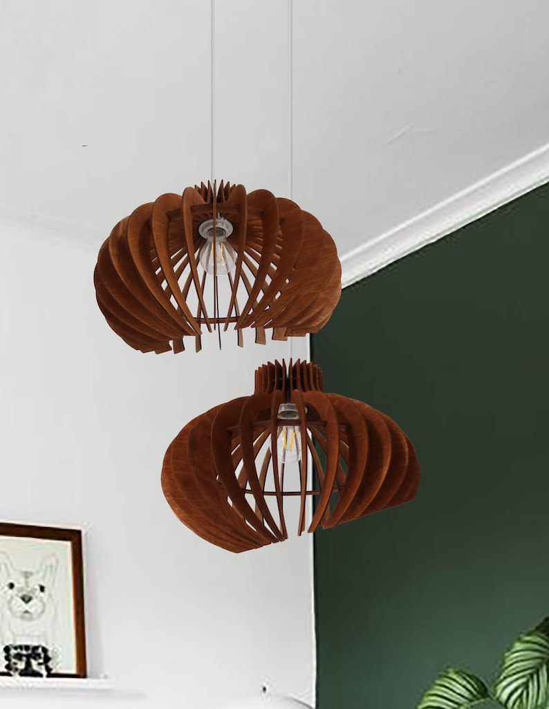 Extravagant Pendant Light, Modern Chandelier Lighting, Ceiling Light Fixture, Hanging Dining Lamp, Geometric Lamp, Minimal Pendant Lighting image 4