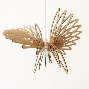 Modern Pendant Light Hanging Light Chandelier Lamp Shade Ceiling Wood Light Fixture Modern Hanging Light Dining Bedroom Wood Light Discount image 7