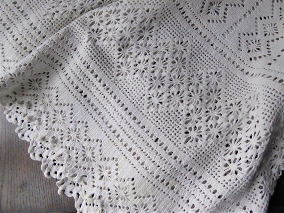 Antique French Provence hand knit skirt / chemise.