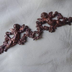 Antique French applique cherub decoration