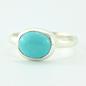 Sleeping Beauty Turquoise Ring Sterling Silver Turquoise Ring - Etsy