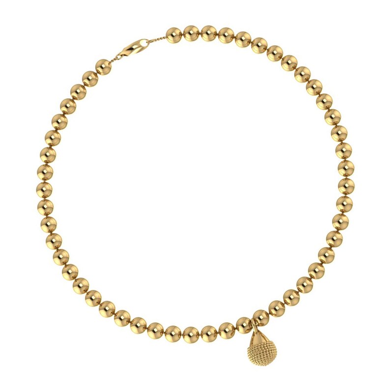 Nubia Charm Drop Bracelet 4mm Sterling Silver Beads