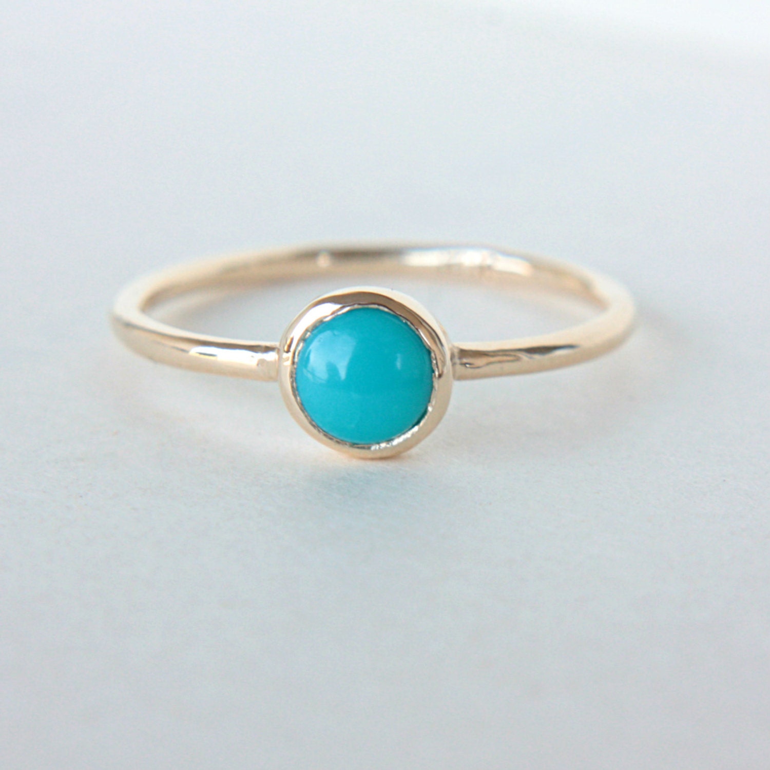 Turquoise Gold Ring 14k Turquoise Engagement Ring Arizona | Etsy