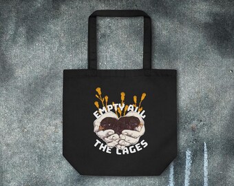 Animal Rights Tote Bag – Vegan Activist Merch | Animal Liberation