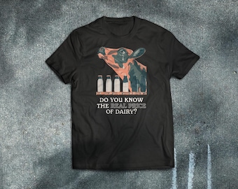 The Real Price of Dairy – Vegan Shirt | Animal Rights Merch | Animal Liberation | Unisex | Activist T-Shirt