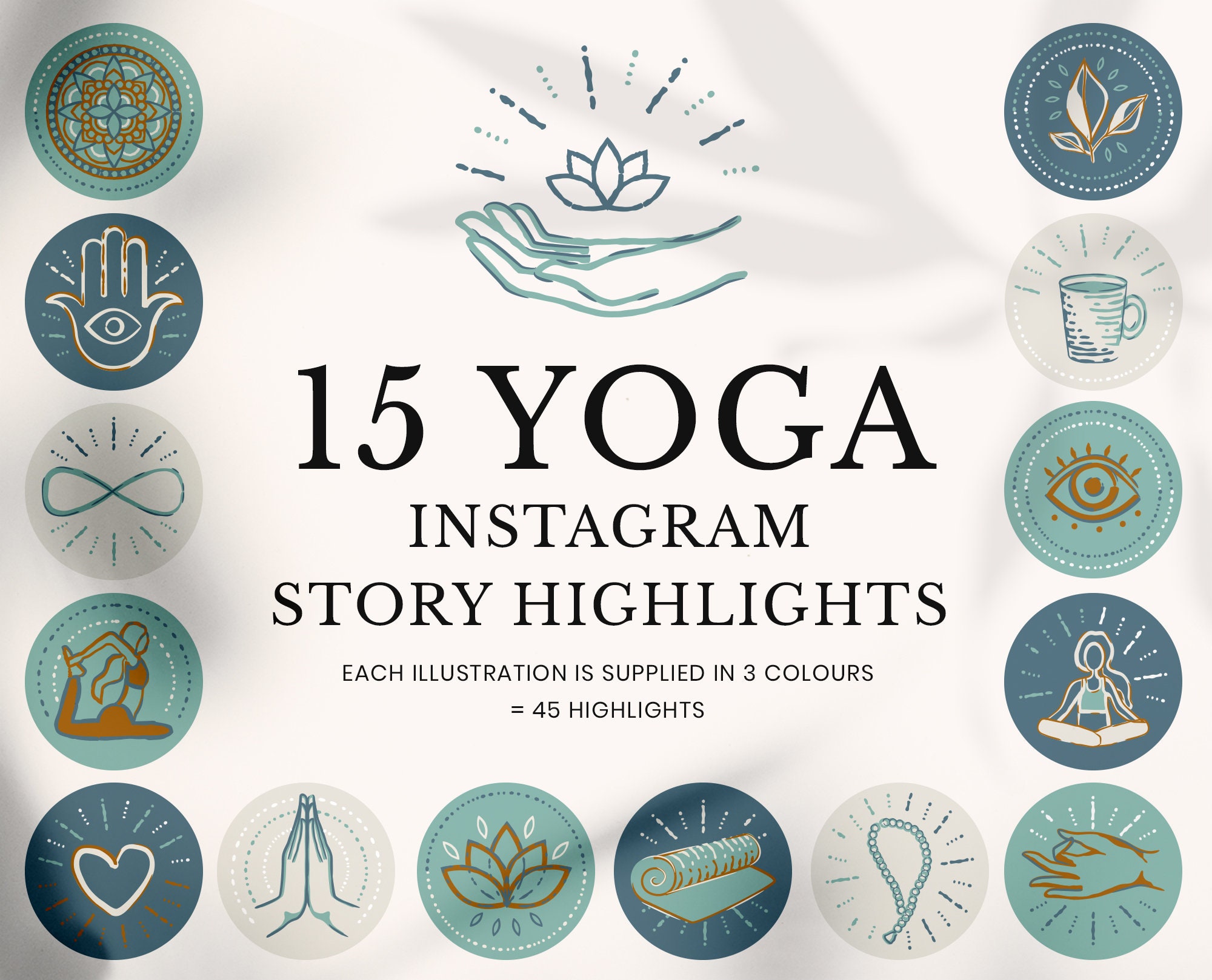 Boho Yoga Instagram Story Highlight Icons Instant Download Etsy Uk