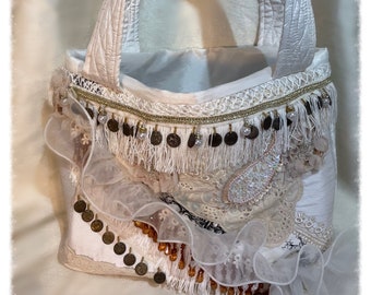 Bohemian Style Bag. Beach Bag, Tassel Bag, Handmade.OOAK