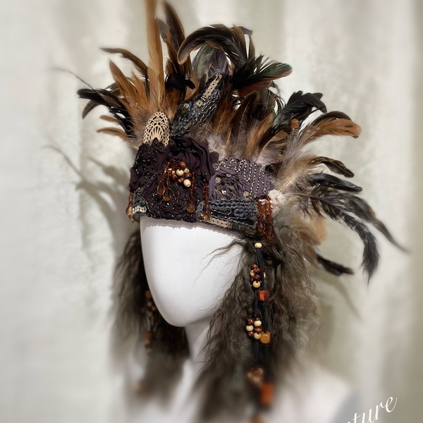 tribal feather headpiece