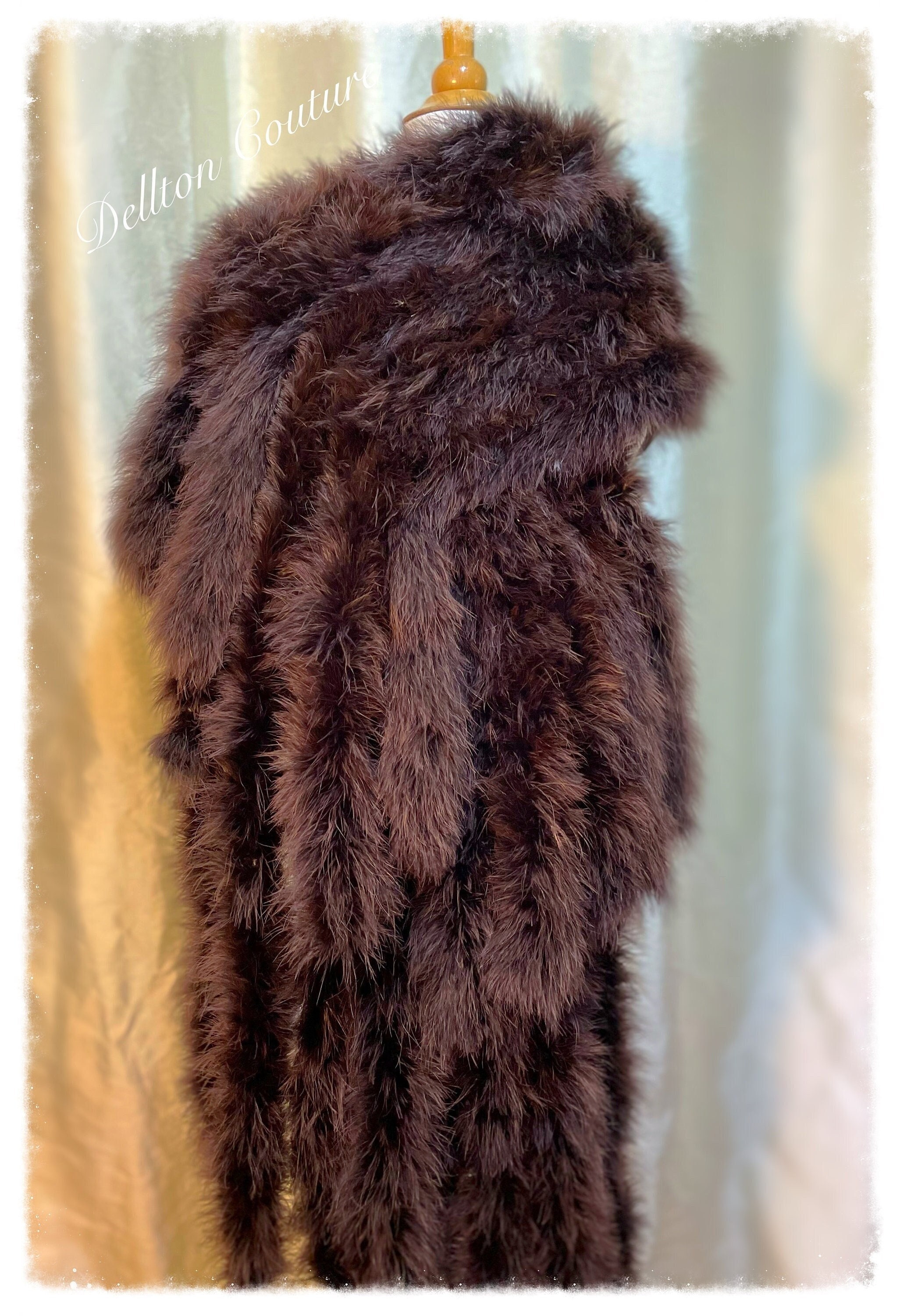 Vintage Mink Fur Stole Wrap 5 Pelts Full Body Scarf Clip Closure