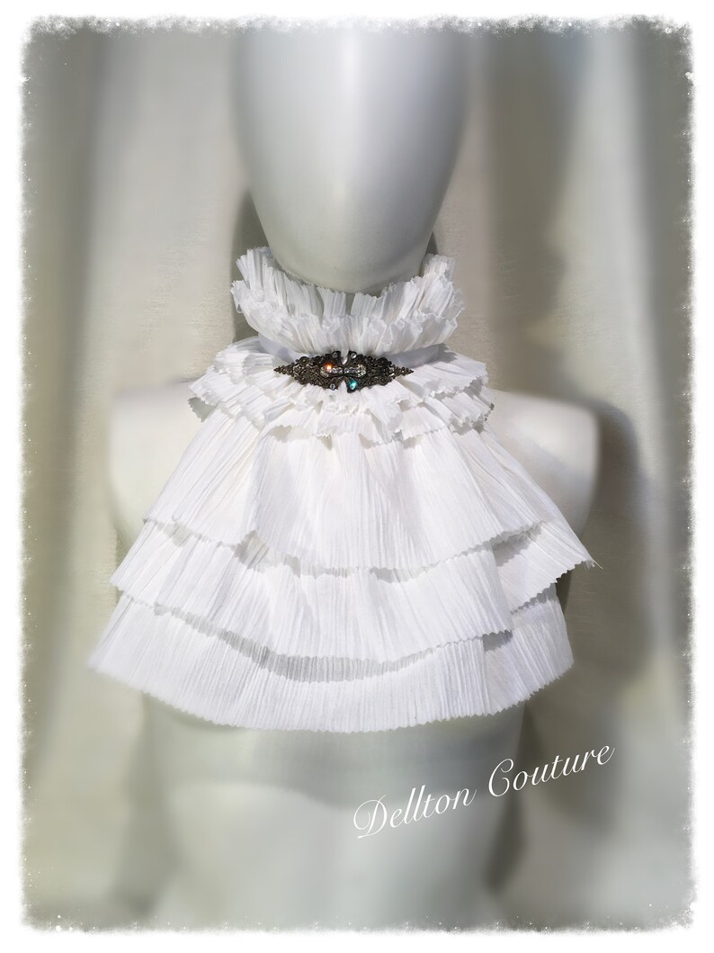 Dracula Ruffle Shirt Jabot Cuffs Victorian Cravat Renaissance Halloween Vintage