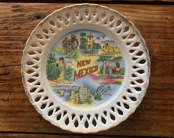 Vintage New Mexico Souvenir Plate