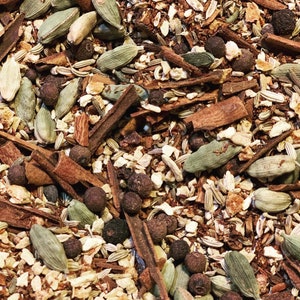 Tea Blend: Chai Cinnamon Ginger Cardamom Organic Whole Leaf Decaffeinated Herbal Tea Boost Immunity Warming Digestive Aid