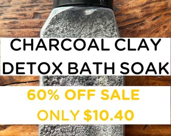 Unscented Charcoal Bath Soak Detox Soak Lymph Detox Bath Foot Soak