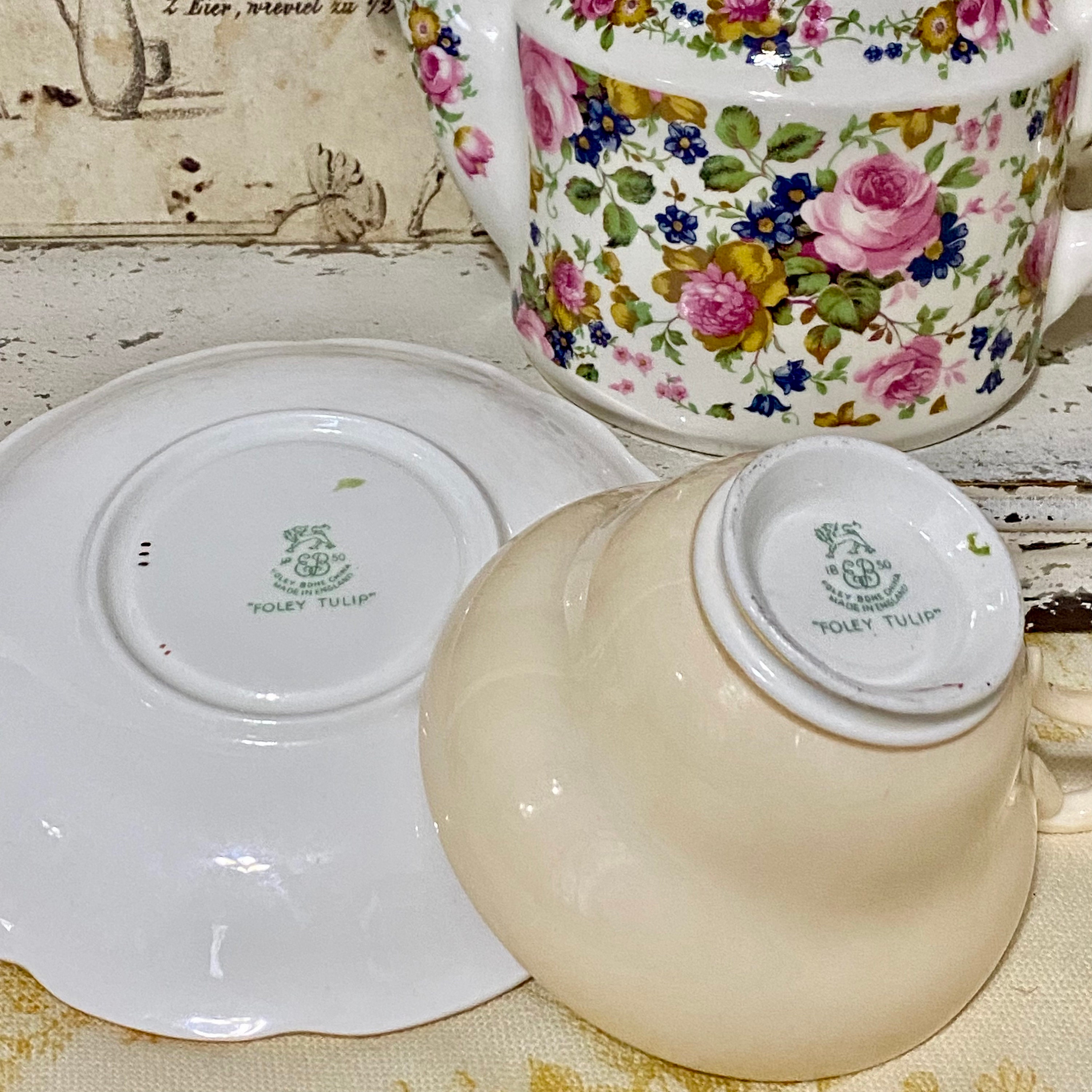 Vintage Sadler Olde Chintz Floral Teapot Personal Size & Vintage Foley