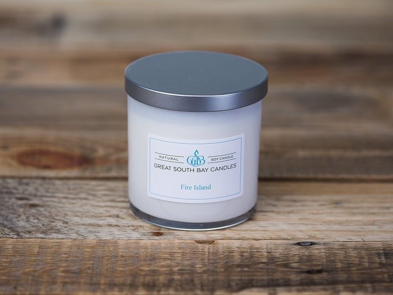 Soy Candle Fire Island Natural Soy Wax Beach Scent New York Long Island Ocean Scent Fresh Scent