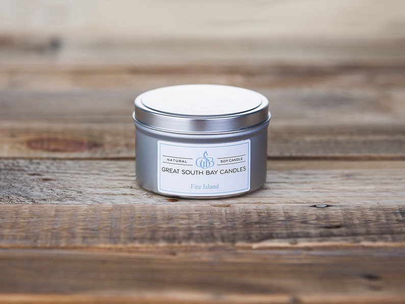 Soy Candle Fire Island Natural Soy Wax Beach Scent New York Long Island Ocean Scent Fresh Scent