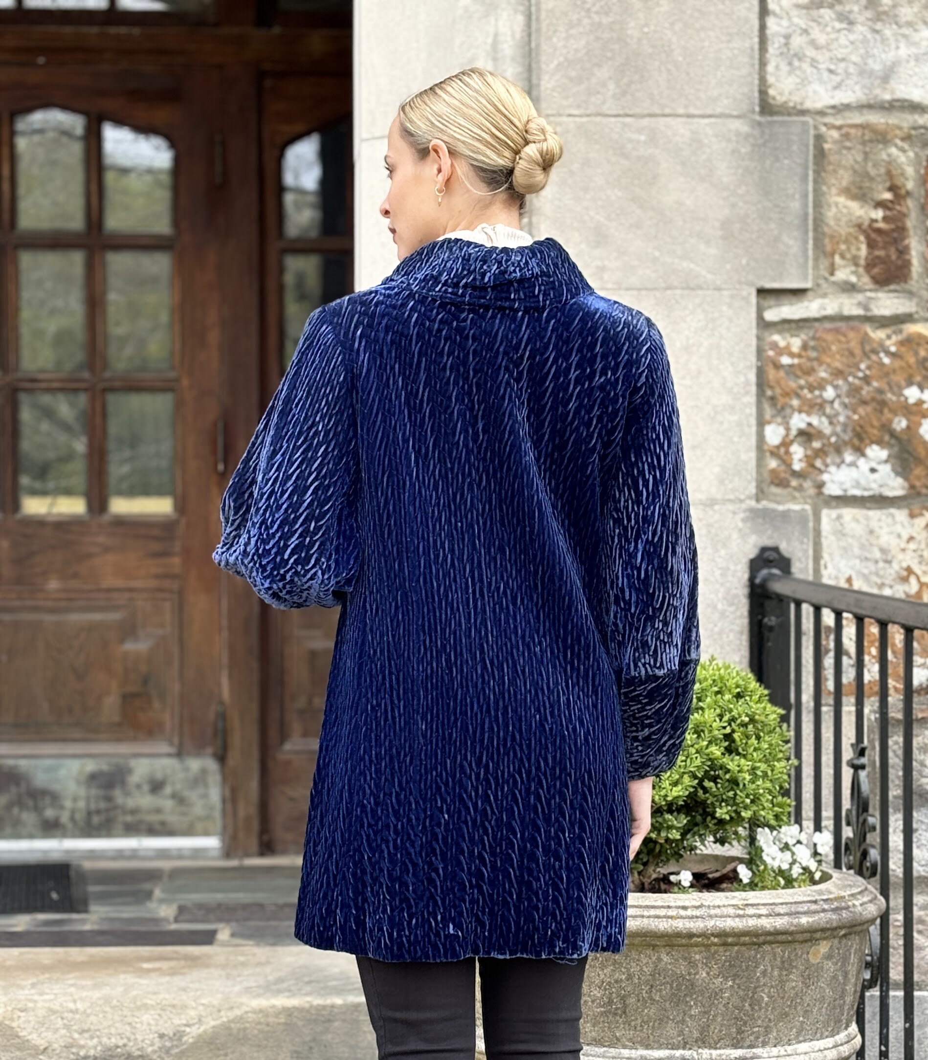 Beautiful 1920s Midnight Blue Silk Velvet Flapper Coat Jacket - Etsy