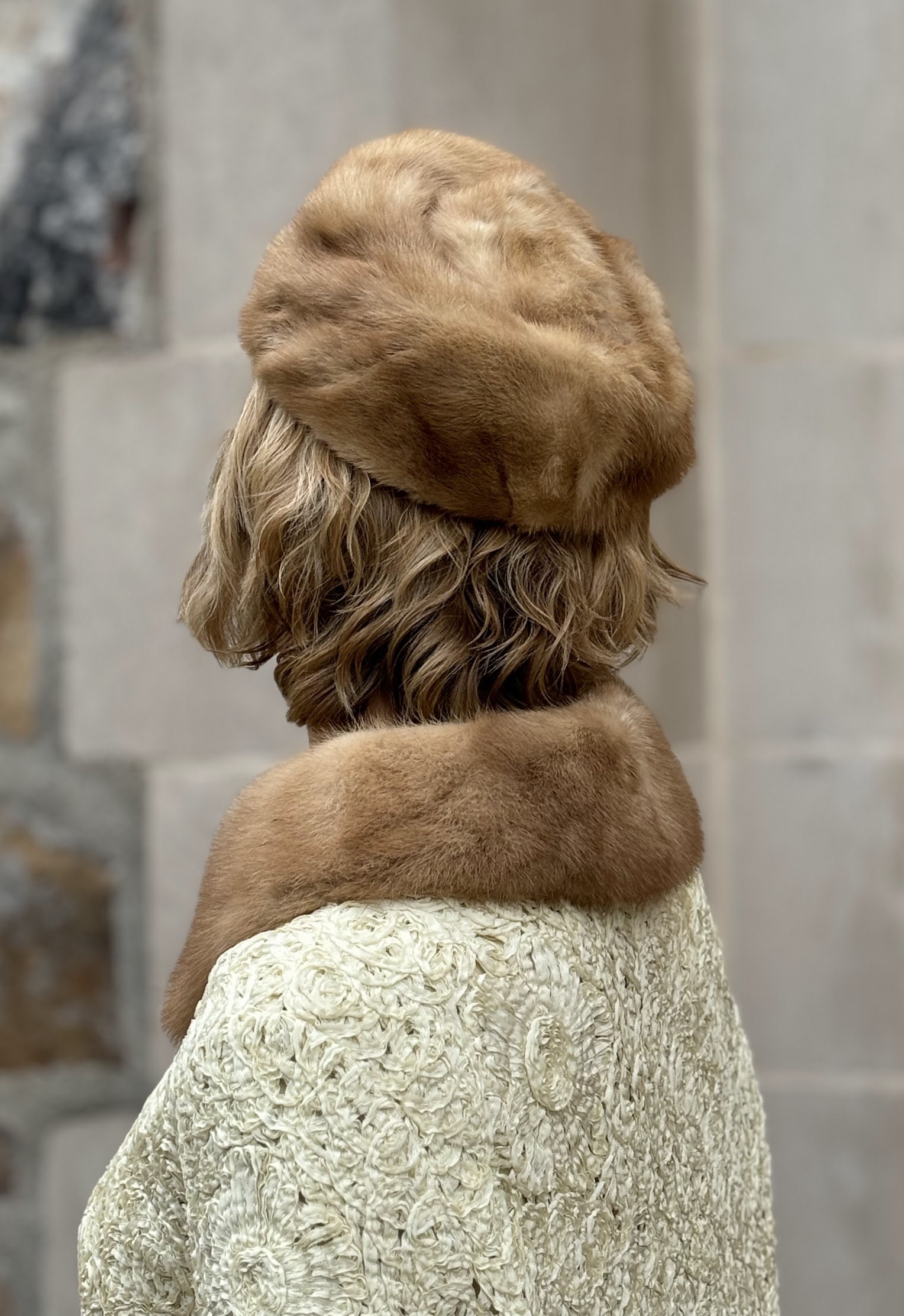 mr. D Light Brown Mink Fur Hat Vintage 1980s Mr. D main image 2