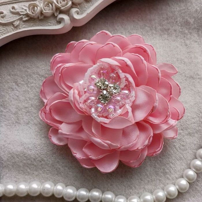 アクセサリー herlipto Rose Satin Clip pink Rose Satin Clip