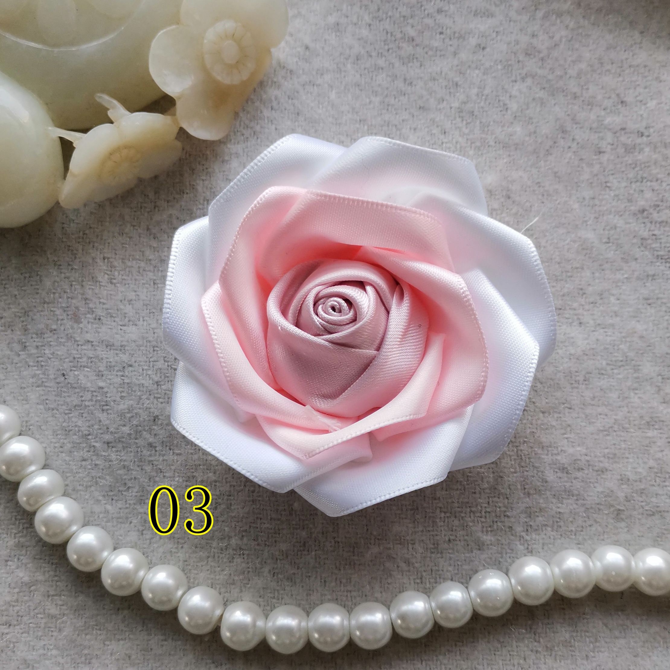 Ribbbon Roses Handmade Ribbon Flower Ribbon Rose (2-3/4 Inches) in Red More Color to ...