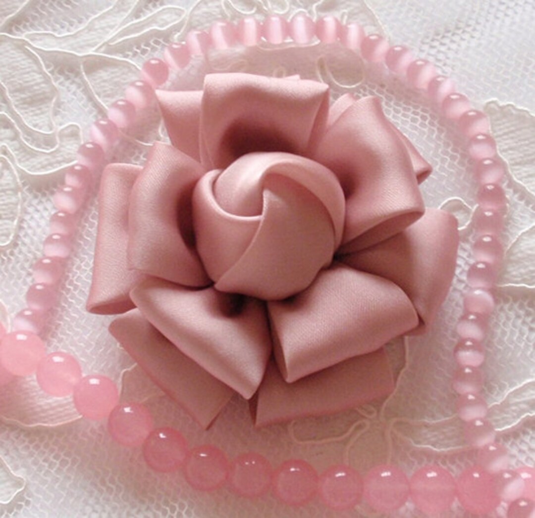 Larger Handmade Silk Flower Fabric Flower Fabric Rose 2.5 Inches in