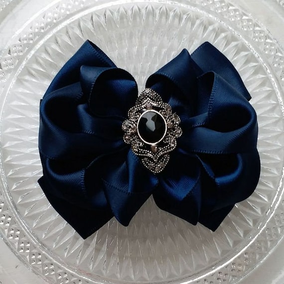 Handmade Satin Ribbon Bow With Pearl and Rhinestone Over 150 - Etsy