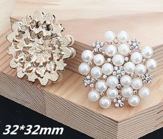  Flat Back Rhinestones Buttons Embellishments with