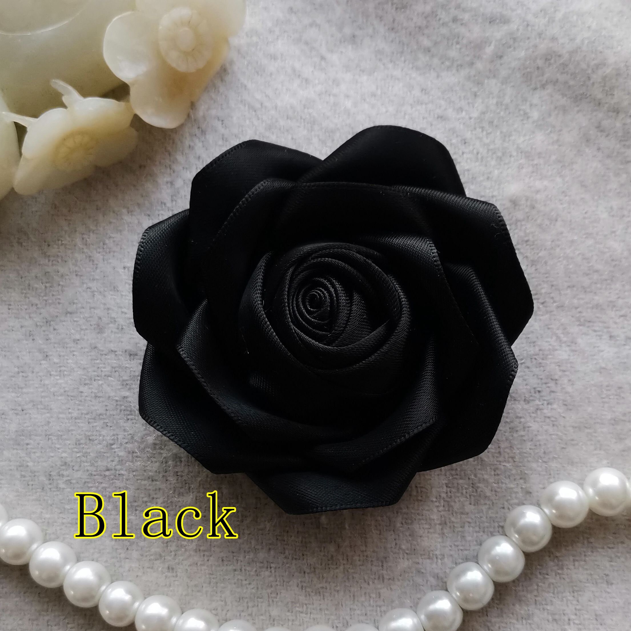 18 Ct Ribbon Roses Handmade Ribbon Flower Ribbon Rose (2-3/4 Inches) in Red More Color to ...