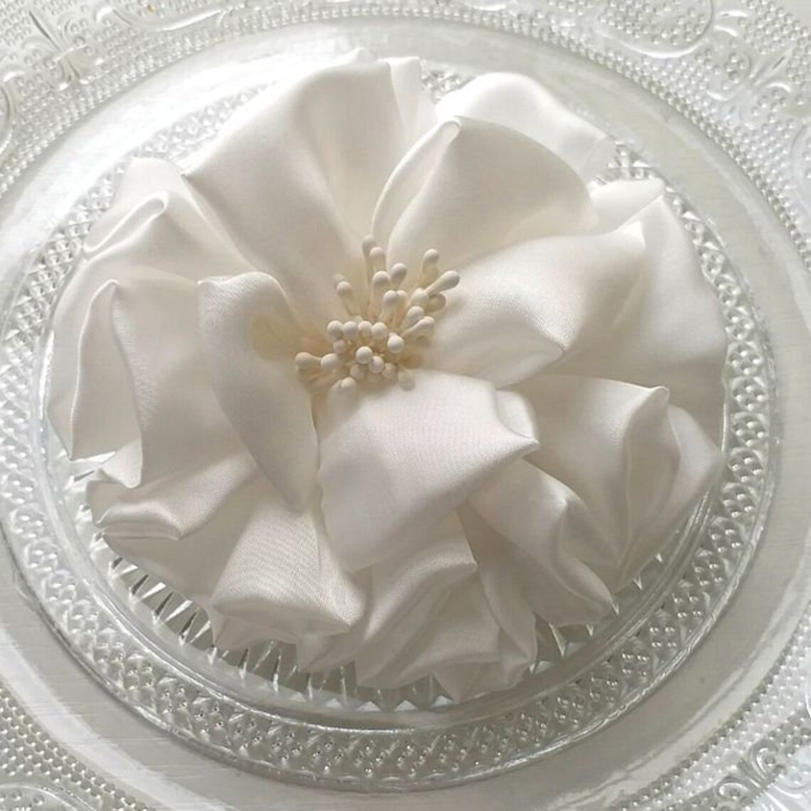 Larger Handmade Silk Flower Fabric Flower 33/4 Inches in Etsy