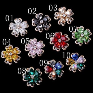 10  Flat Back Rhinestone Crystal Embellishment Have Hole On the Back (25 mm) You Can Choose Colors AL-226