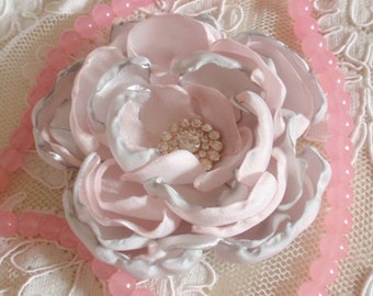 Larger Handmade Singed Flower Fabric Flower Fabric Rose