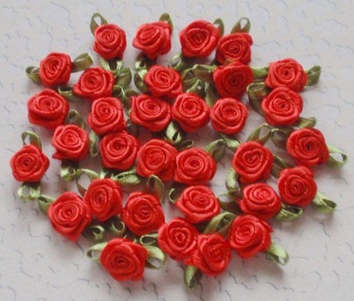 20 Mini Handmade Ribbon Roses 1/2 Inches in Lt Pink More - Etsy