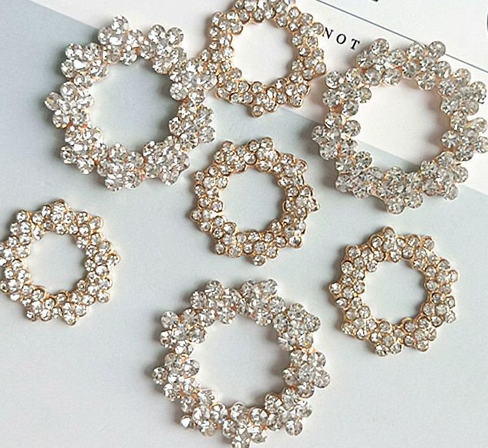 4 Flat Back Rhinestone Circle Embellishment 20mm AL220 Etsy