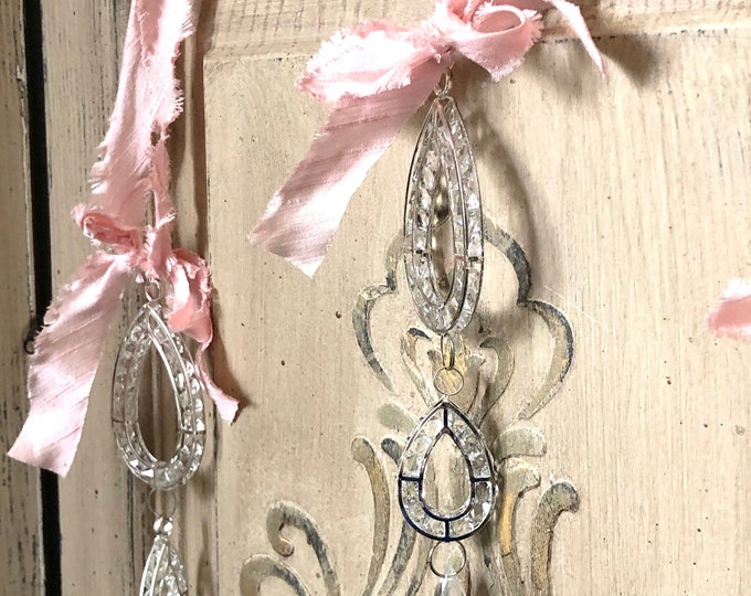 Crystal Chandelier Ornament, Chandelier Ornament, Shabby Chic Ornament