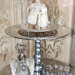 Embellished Metal crown, crown decor, silver tiara, Mediterranea Design Studio, princess tiara, french crown, cake topper, french tiara image 6
