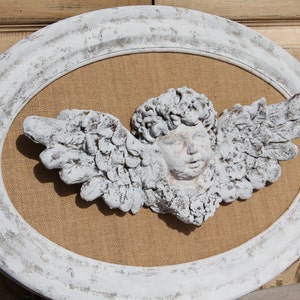 Cherub, Cherub Angel, Mediterranea Design Studio, distressed Cherub Decor, Angel Wall Decor, Cottage Chic Decor, Shabby Chic Decor farmhouse image 4