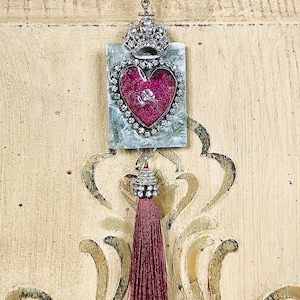 Soldered pendant necklace, soldered heart, soldered jewelry, hand soldered, queen of hearts, artisan necklace, OOAK soldered necklace, heart