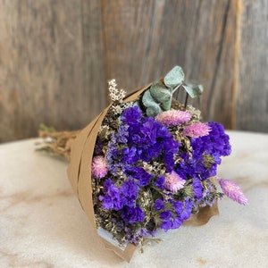 Petite Bouquet  Dried Flowers Purple Petite