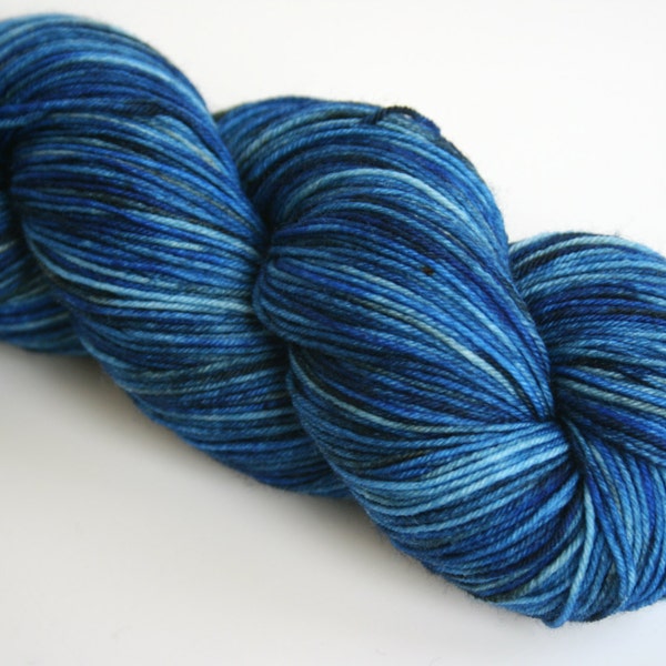 Essential Sock -- 'Police Box' -- SW Merino/Nylon Hand-Dyed Sock Yarn