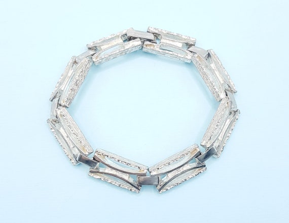 Bracelet Brutaliste Vintage En Métal - Longueur 19cm, Occasion