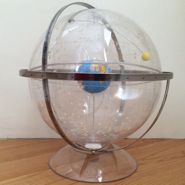Vintage Transparent Lucite Celestial Globe - TREASURY PICK