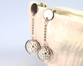 Pendulum | Earrings with crystal glass | 10 mm crystal element