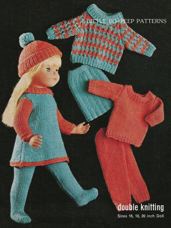 Knitting pattern for dolls doll clothes to fit 161820 inch Etsy