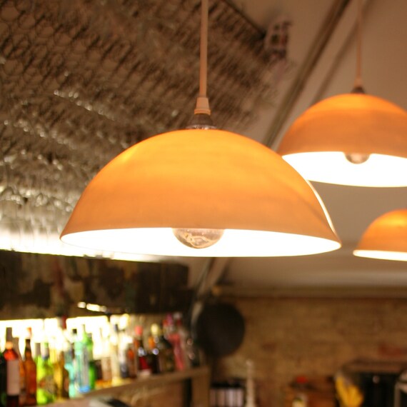 White Porcelain Pendant Light Dome Shades Ceramic Lighting
