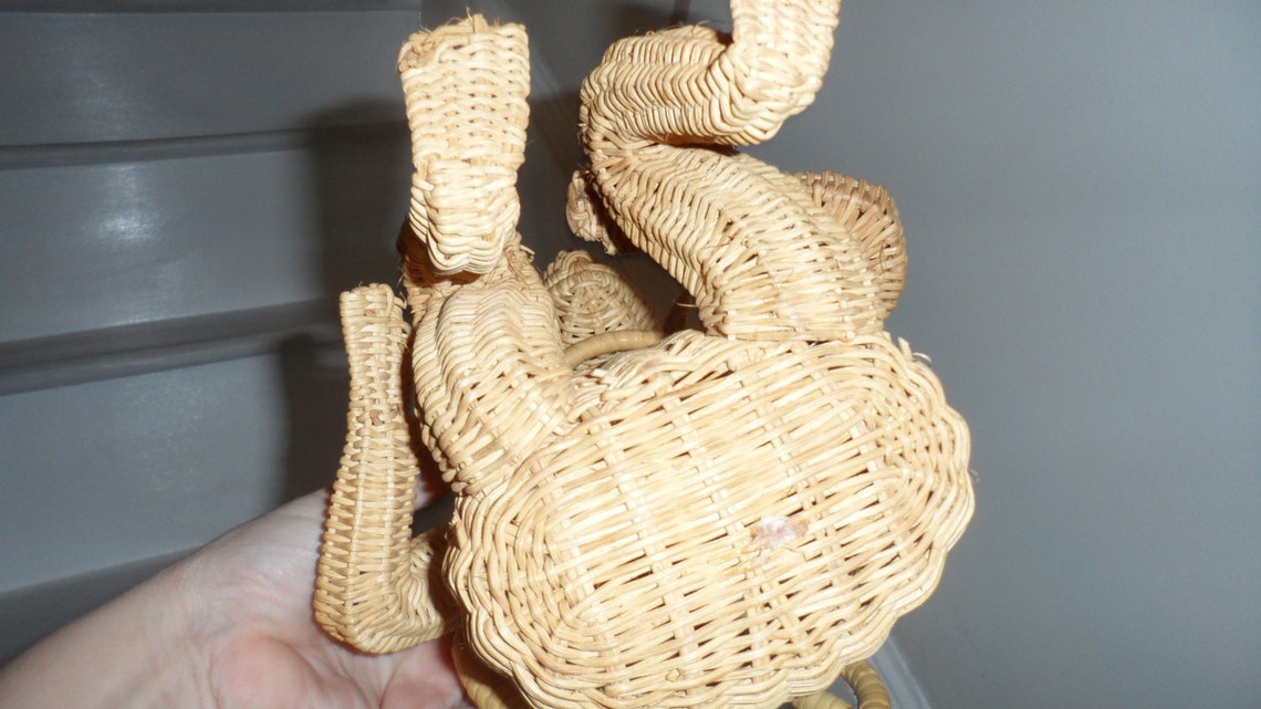 1950s monkey purse wicker figural purse funky little monkey Etsy