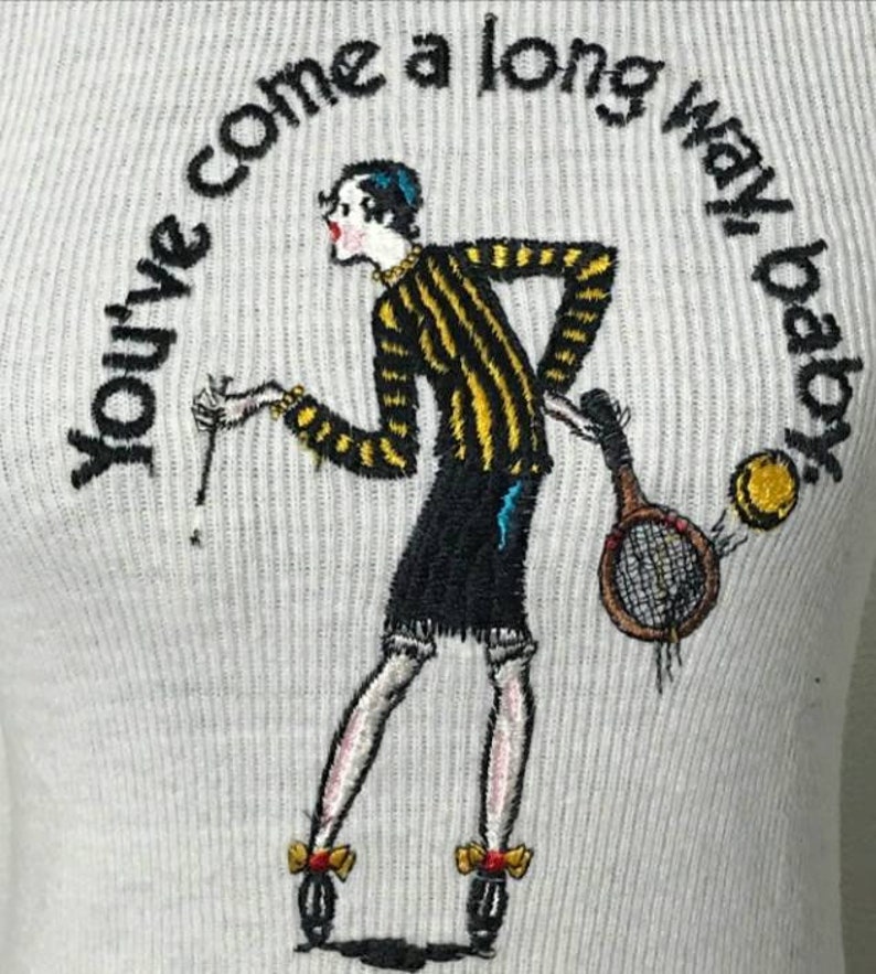1970s you/'ve come a long way baby virgina slims sweater rare find vtg large